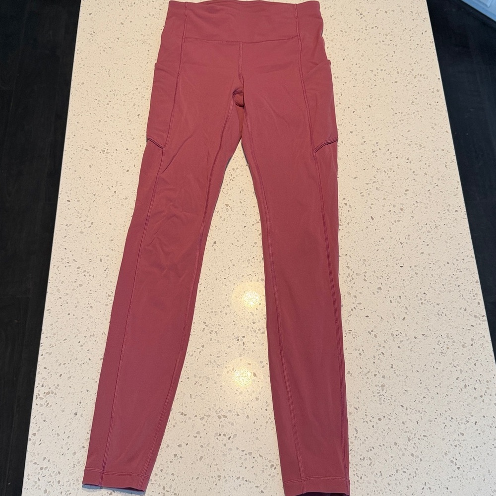 Mauve High-Waisted Leggings
